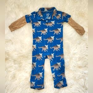 Kickee Pants Collar onsie romper dinosaur🦕print 12-18 mos